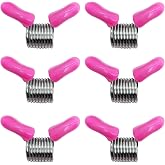 shuielai Bead Clamps with Red Handles, 6‑Piece | Secure Bead Line Retention, Pink Jewelry Making Tools for Bead Line Ends, Prevent Beads From Falling