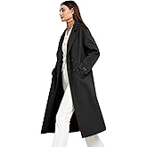 LOLA PIU Women's Fall Long Wool Pea Coat,Blended Classy Double Breasted Trench Jacket,Winter Dress Overcoat,Lightweight