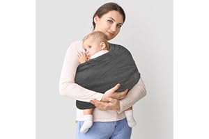 TKKOK Baby Wrap Carrier, Unisex Baby Carrier, Lightweight & Ultra Soft, Easy to Wear Baby Wrap, Perfect for Newborn Toddlers