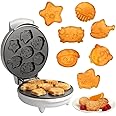 Sea Creature Mini Waffle Maker- Create 7 Different Ocean Animal Shapes in Minutes, Summer Breakfast Fun Cool for Kids & Adults w/Novelty Aquatic Pancakes - Electric Non-Stick Waffler Iron, Beach Gift