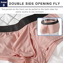 Cerahome Men's Boxers Briefs Fly Pouch Front Open
