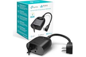 Kasa Smart Outdoor Dimmer Plug by TP-Link (KP405) - IP64 Waterproof Plug for Outdoor String Lights, Works with Alexa, Long Wi