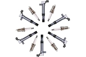 Yoshi Motors Pack of 6 Heavy Duty Ignition Coil With 6 Iridium Spark Plug Replacement For Dodge Jeep Mitsubishi V8 4.7L V6 3.7L 56028138AB 56028138AD 56028138AE 56028138AF UF270 56028138AB 4504