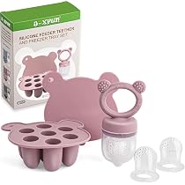 Amazon.com : Silicone Baby Fruit Food Feeder & Mini Freezer Nibble ...