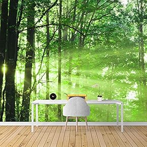 Wall Mural Forest Removable Wallpaper Wall Sticker for Bedroom Living Room - 66x96 inches
