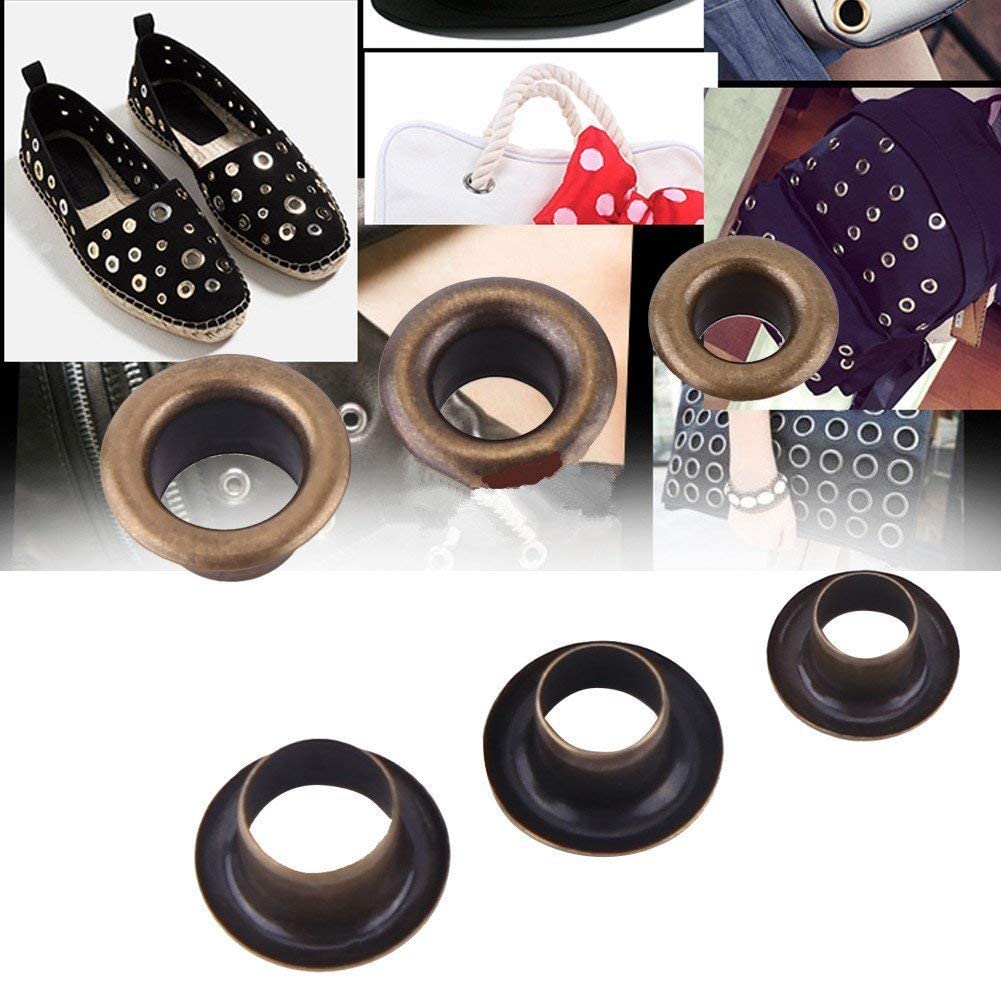Grommets Eyelets Plain Grommets and Washers Eyelet20/100 Sets, 5 Sizes Optional, Grommet Kit for DIY Accessory Replacement(0.47in*20) Rivet Tools