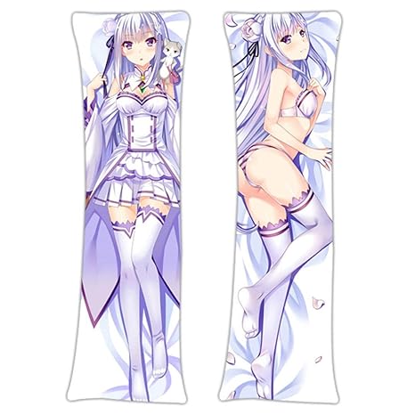WAIFU 150 x 50 cm Pfirsichhaut Umarmungskissen Kissenbezug mit Verdecktem Reibverschluss-64118