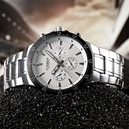 Reloj CURREN Brand Negocio Hombres Reloj de Pulsera Casual de Acero Completo Casual - Imagen 3