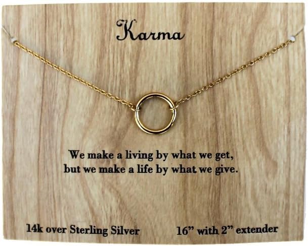 Little Luxuries (TM) 14k over Sterling Silver Necklace (Karma)