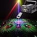 SUNY Laser RGB Lights Sound Activated Music Laser Projector 80 Combinations 5 Lens Gobos Laser Lights Blue LED Remote Control Stage Lighting Red Green Blue DJ Light Live Show Party Dance Home Holiday
