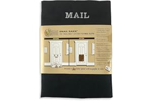 SNAIL SAKK: Mail Catcher for Mail Slots - Black - with Clear Window! No More Mail on The Floor. No Screws or Tools Needed. Draft reducing and Much More. Use on Home, Office and Garage Doors.