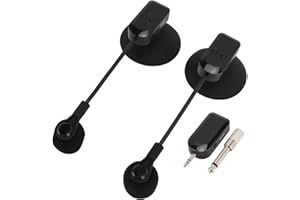 Estink 2.4G Wireless Saxophone Microphone Wireless Instrument Mic Flute Mic with 360 Rotation Omnidirectional Condenser for G