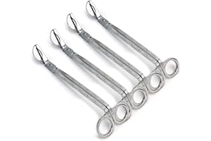 STONCEL 4PC Candle Trimmer Wick Catcher Stainless Steel,Silver