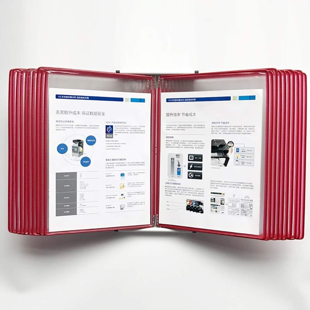 A4 20 Pages Shop Page flip Folder WallMounted LooseLeaf