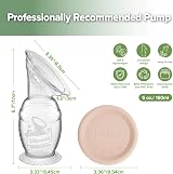 haakaa Manual Silicone Breast Pump with Suction Base 5oz Blush view 2