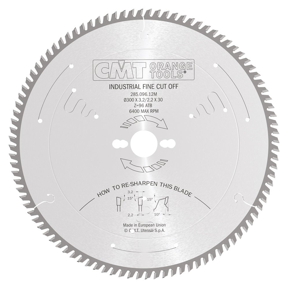 CMT Orange Tools 285.096.12M – Fine Finishing Saw Blade 300X3.2X30 Z96 15Atb