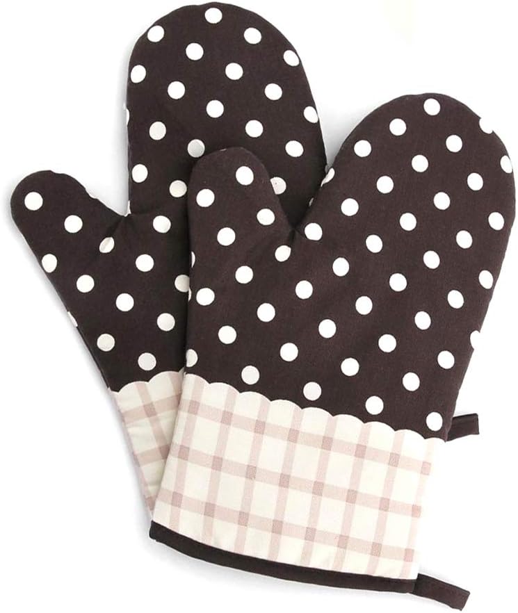 Best Kitchen Oven Mitt Pot Holder Set, Brown