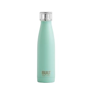 Built NY Double Wall Stainless Steel Perfect Seal Water Bottle, 17-Ounce, Mint