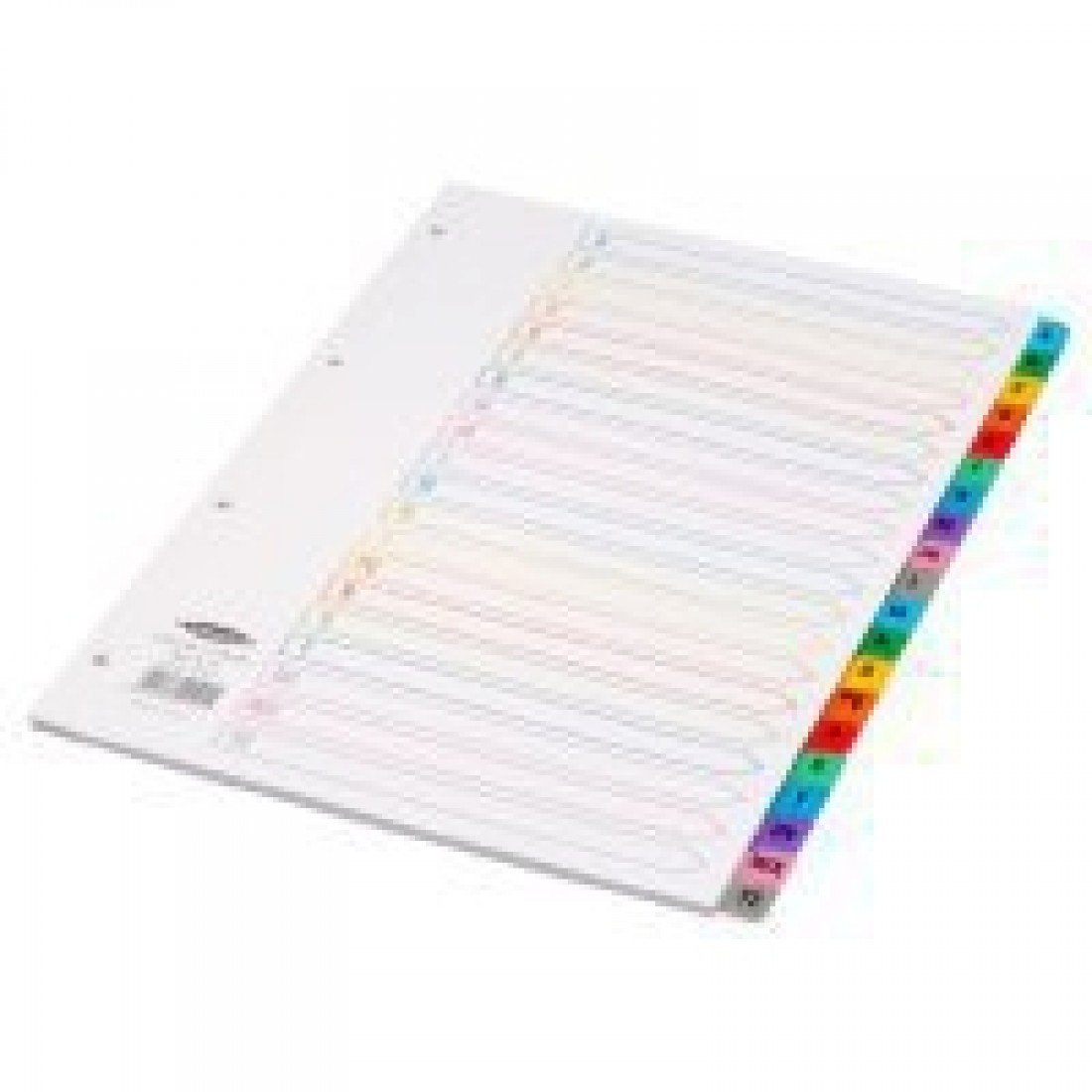 Pukka Pad A4 Mylar Dividers - Alphabetised and Colour Coded Tabs with 4-Hole Punch Compatibility - 1 Pack of 20 Dividers, Letters A-Z
