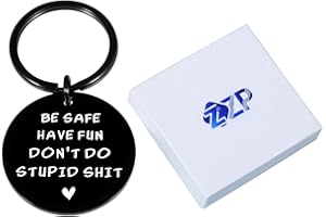ZZP Teen Girls Boys Gifts Ideas for Valentines Day 16th 18th Birthday Gifts for Son Daughter Don't Do Stupid Poop Teenagers Coming of Age Keychain Kids Graduation Gifts Christmas Stocking Stuffers