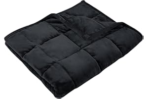 LaSyL Weighted Lap Pad 7lb for Calming & Relaxing, Flannel Fleece Small Weighted Lap Blanket for Adult, Machine Washable Black 29x24 Inches