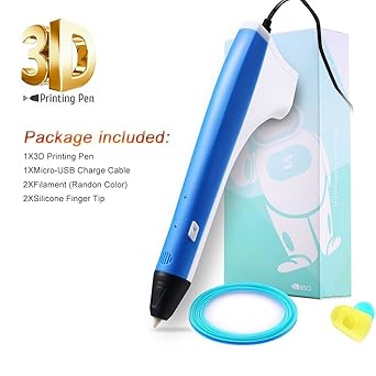 Rees52 3d Drawing Pen M1 Adults Kids 3d Printer Printing Pen Usb Power 2pcs Filament Refills Pla And Pcl Compatible Blue Amazon In Industrial Scientific
