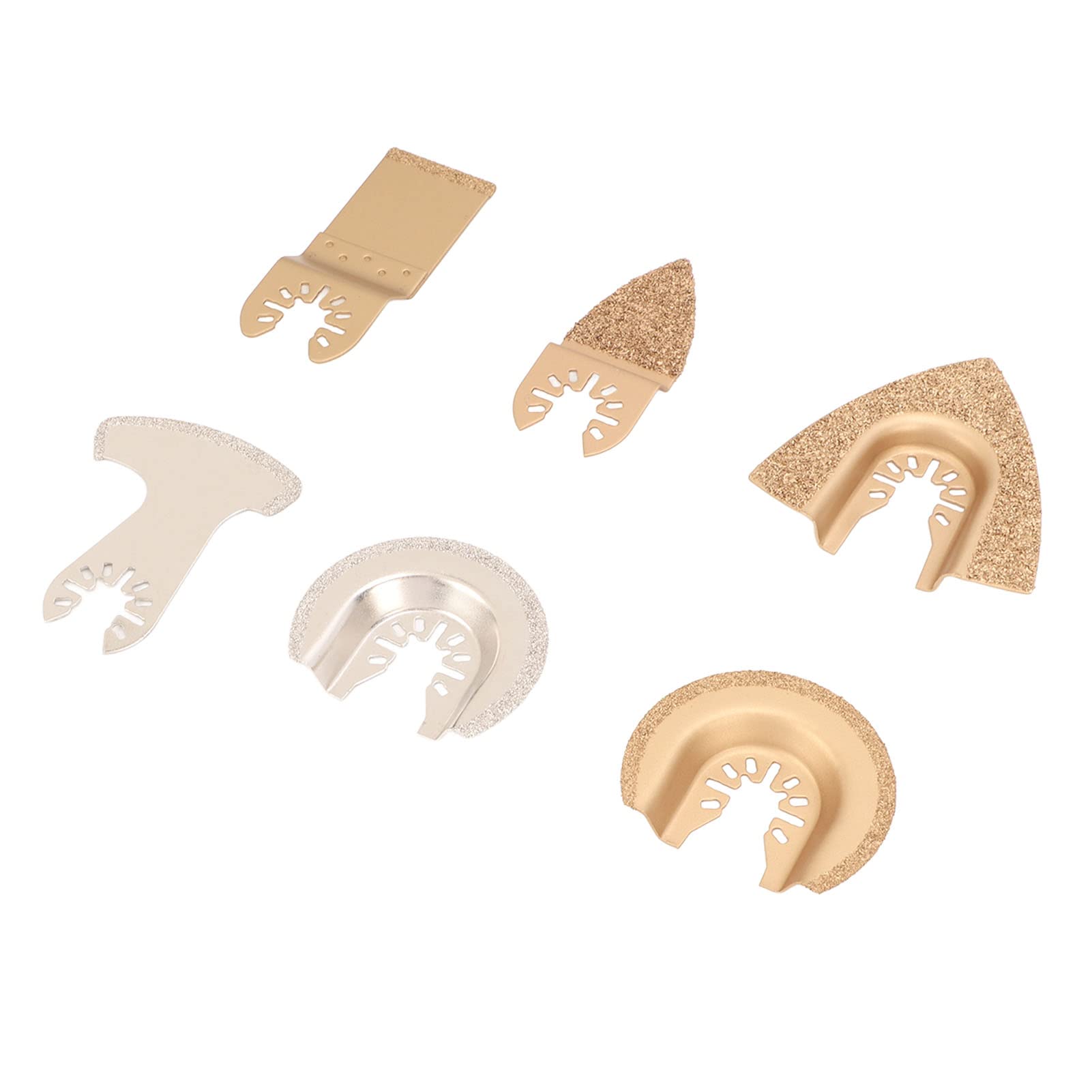 6PCS Oscillating Saw Blade Set Cemented Carbide Multi Tool Blade Saw Blades Oscillating Tool Quick Release Multi Tool Blade for Ceramics
