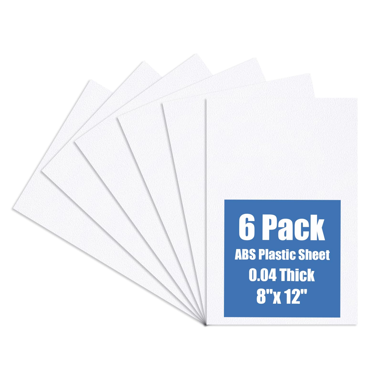 Kinlink White ABS Plastic Sheet 8" x 12"x