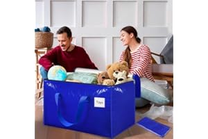 Moving Bags Heavy Duty Extra Large Storage Tote for Space Saving, Traveling Organizer with Zippers & Strong Carrying Handles 
