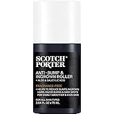 Scotch Porter Anti-Bump & Ingrown Roller for Men – Treats Razor Bumps & Ingrown Hairs with Aloe Vera & Salicylic Acid – For Smooth, Balanced Skin – 3.04 oz.