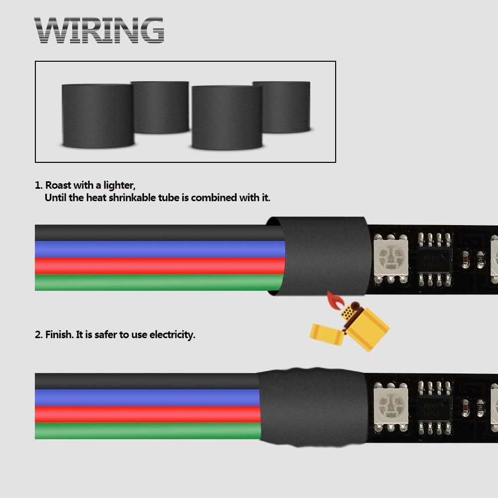 LEADTOPS 22AWG 4pin LED Electric RGB Wire 22 Gauge 33FT/10M 4x0.3mm² Extension Cable 4 Core for RGB LED Strip 5050 3528 - Image 4