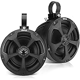 2-Way Dual Waterproof Off-Road Speakers - 5.25 Inch 1000W Marine Grade Wake Tower Speakers System, Full Range Outdoor Audio Stereo Speaker for ATV, UTV, Quad, Jeep, Boat - Pyle PLUTV51BK