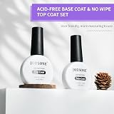 JODSONE Gel Nail Polish Set 2 x 10 ml Base Coat Top Coat Bright Surface view 7