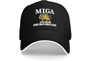 CHEYUAN Make Iran Great Again Hat Miga Hat Trucker Cap for Men Women Black P37