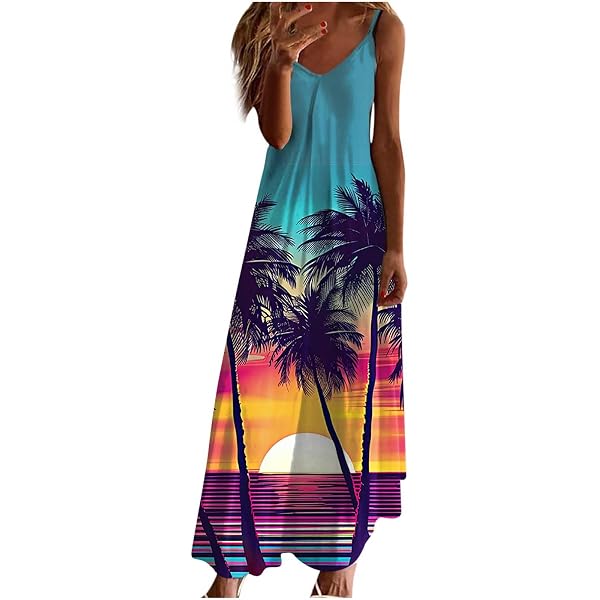 hawaiian summer dresses SHEIN Slayr Women's Floral Print Halter Neck Vacation Style Dress Dress Imitation frame Material Blue Hawaii Shirt Dress: Tropical