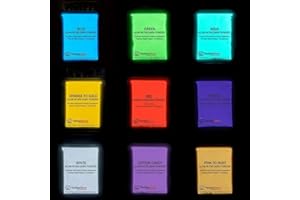 TECHNO GLOW INC Glow in the Dark & UV Reactive Powder - Multipurpose PRO-Series Natural Purple, 2 Ounces (57g)