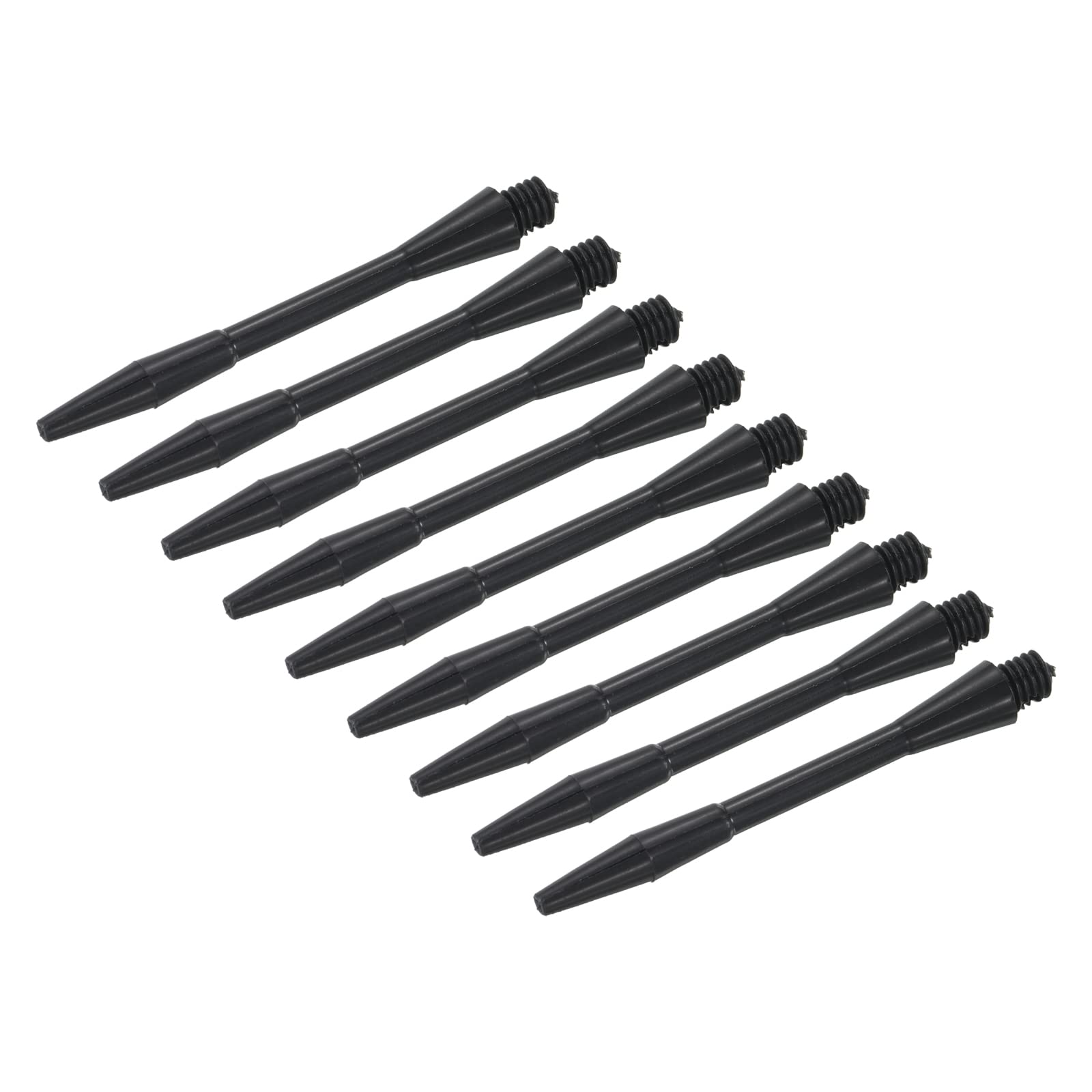 PATIKIL 45mm Dart Shafts, Medium 2BA Plastic Dart Stems Dart Accessories for Steel Tip - 9 Pack (Black)