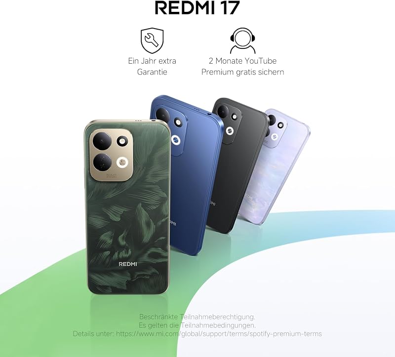 REDMI 17, Smartphone 4+128 GB, Dunkelblau, 7500mAh Akku, 45W Laden