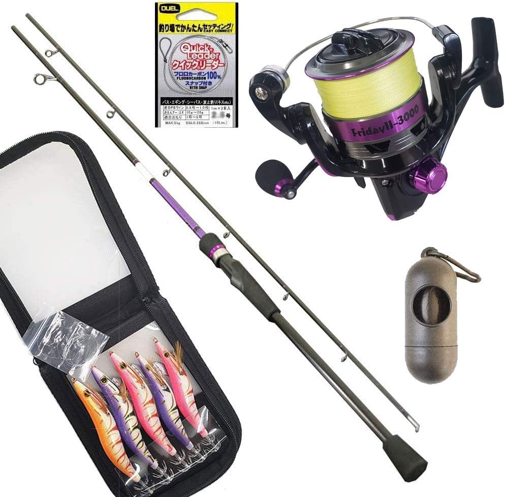 Amazon Friday 釣り場に直行 エギング入門5点セット A フライデーエギング Egingset001 遠里 へら 鯉竿