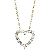 Ross-Simons 0.50 ct. t.w. Lab-Grown Diamond Heart Pendant Necklace in 18kt Gold Over Sterling