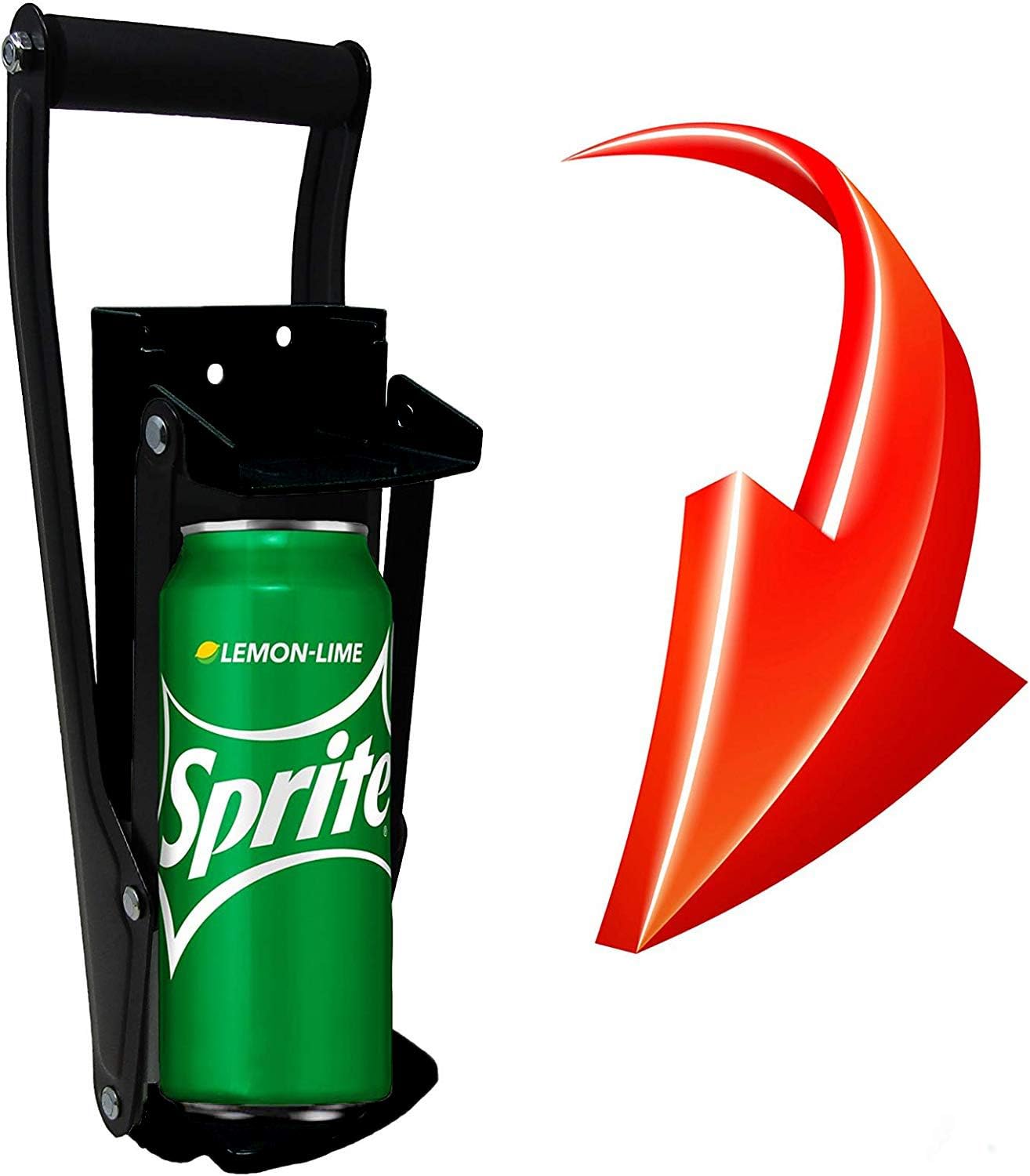 16 oz Steel Can Crusher/Bottle Opener,Recycling Heavy Duty Large Metal