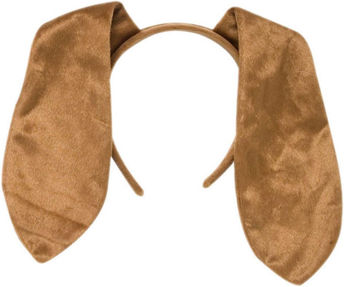 GCC Fashion StoreGCC Fashion Store Brown Long Velvet Dog Ears on Headband Puppy Woof Pup Fancy Dress