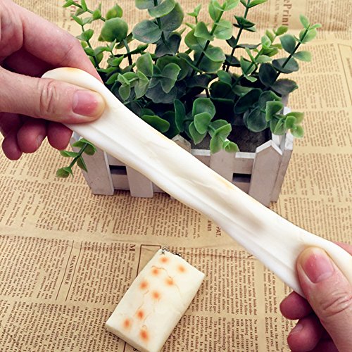 BleuMoo Novel Japan Stretchy Scented Rice Cake Squeeze Decompress Toy Key Chain