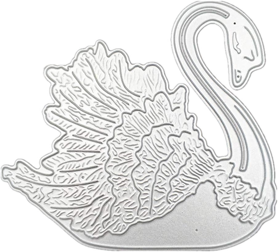 Rhfemd Carbon Steel Cartoon Swan Cutting Die Embossing Stencil Template Mold DIY Paper Art Handcraft