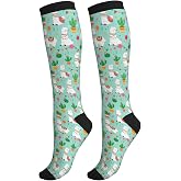 Guiteinyi Avocado Compression Socks Women Men Knee High Stock for Running Work Support Nurses Travel