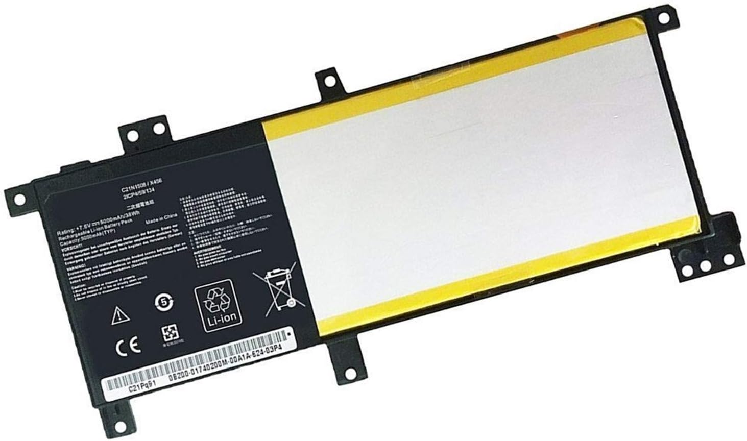 C21N1508 0B200-01740000 Laptop Battery Replacement for Asus X456 X456UA X456UA1A X456UA-1A X456UA1B X456UA-1B X456UA1C X456UA-1C X456UA3G X456UA-3G X456UB X456UF X456UJ X456UQ X456UR(7.6V 38Wh)