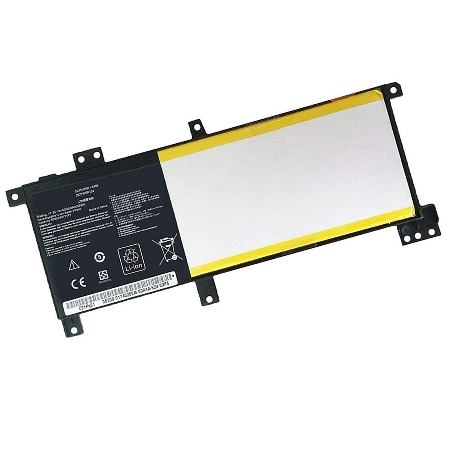 C21N1508 0B200-01740000 Laptop Battery Replacement for Asus X456 X456UA X456UA1A X456UA-1A X456UA1B X456UA-1B X456UA1C X456UA-1C X456UA3G X456UA-3G X456UB X456UF X456UJ X456UQ X456UR(7.6V 38Wh)