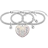 3PCS Friendship Bracelets for 3 Best Friend Friendship Birthday Bracelets for Women Stainless Steel Bracelet Christmas Bestie Gifts for Female Women Friends Sister Friend Birthday Gifts for Cousin Niece