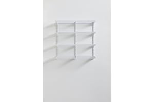Rubbermaid 36" Pantry Organization Shelf System Direct Wall Mount 4 Shelves and Mounting Hardware Kit Included White Wire Shelving System for Home/Pantry/Closet