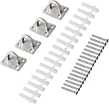 Mooche 4Pcs M6 Pad Eye Plate Suspension Ceiling Hook Stainless Steel view 7